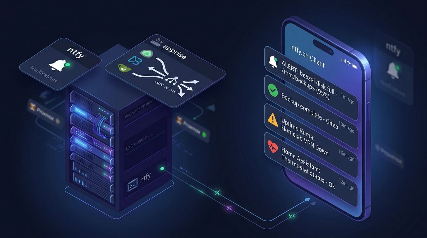 Self-Hosted Push Notifications: ntfy and apprise on Proxmox